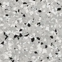 Feather Gray flake sample with soft gray, white and scattered black chips