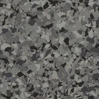 Nightfall flake color sample, charcoal, slate and black