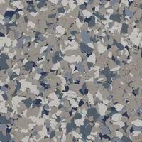 Stonewash flake sample with blue-gray, navy and tan chips